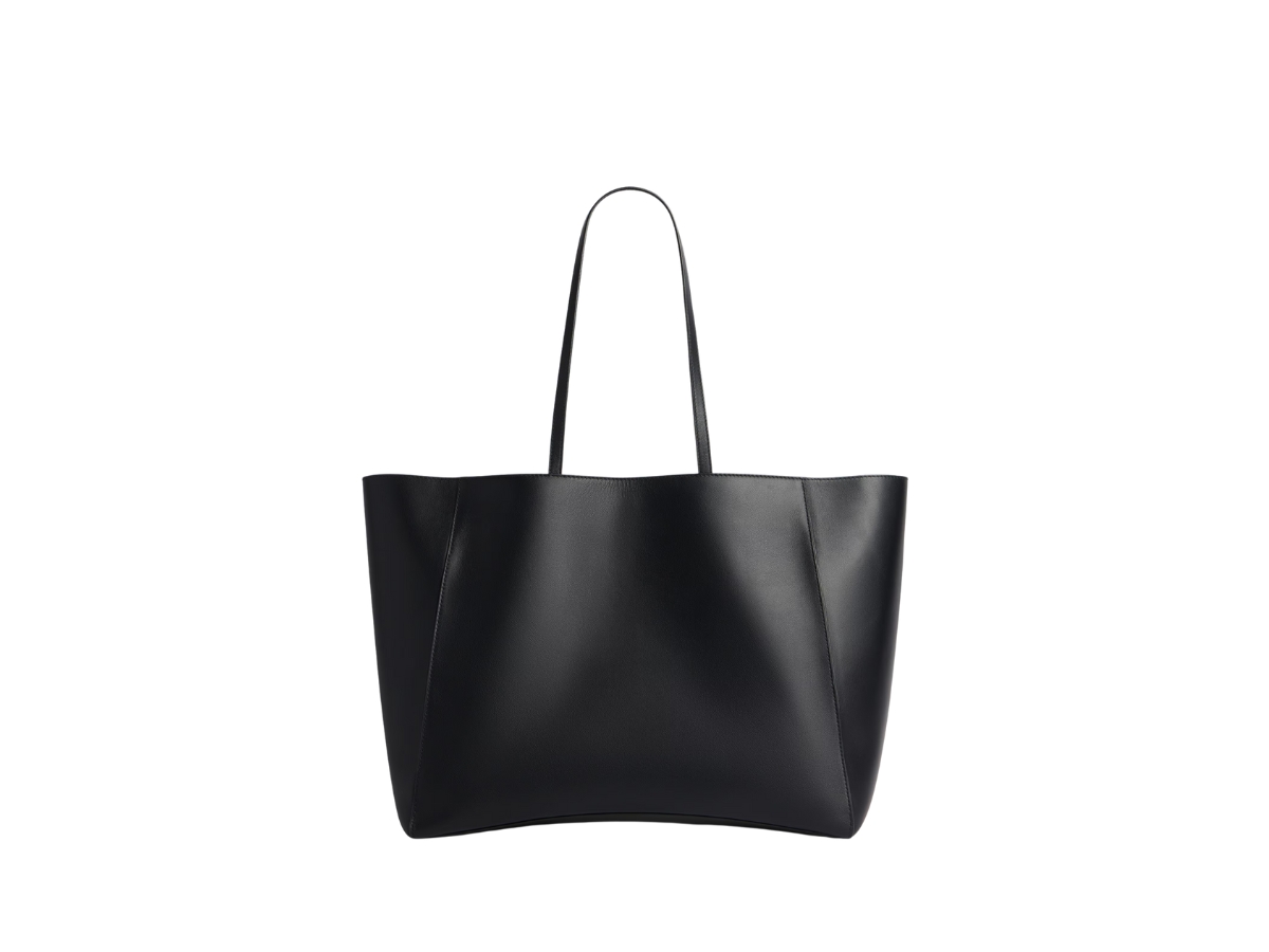 Balenciaga Hourglass Soft Large Tote Bag In Black Smooth Calfskin 