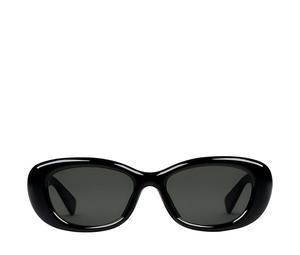 Buy Gucci Low Nose Bridge Oval Sunglasses In Black Frame With Solid Grey Lenses at Sasom – Authentic and Ready to Ship