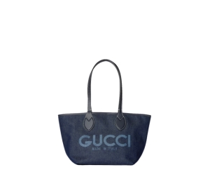 Buy Gucci Totissima Denim With Canvas Tote Bag, Shopping Bag, Handbag, Shoulder Bag Small Size Women's Dark Blue & Beige at Sasom – Authentic and Ready to Ship