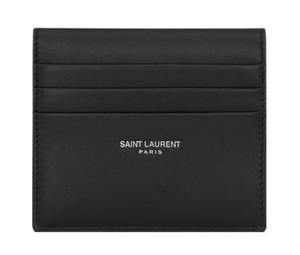 Buy Saint Laurent PARIS Calfskin Card Holder Unisex Black at Sasom – Authentic and Ready to Ship