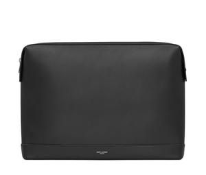Buy Saint Laurent PARIS Leather Clutch Unisex Black at Sasom – Authentic and Ready to Ship