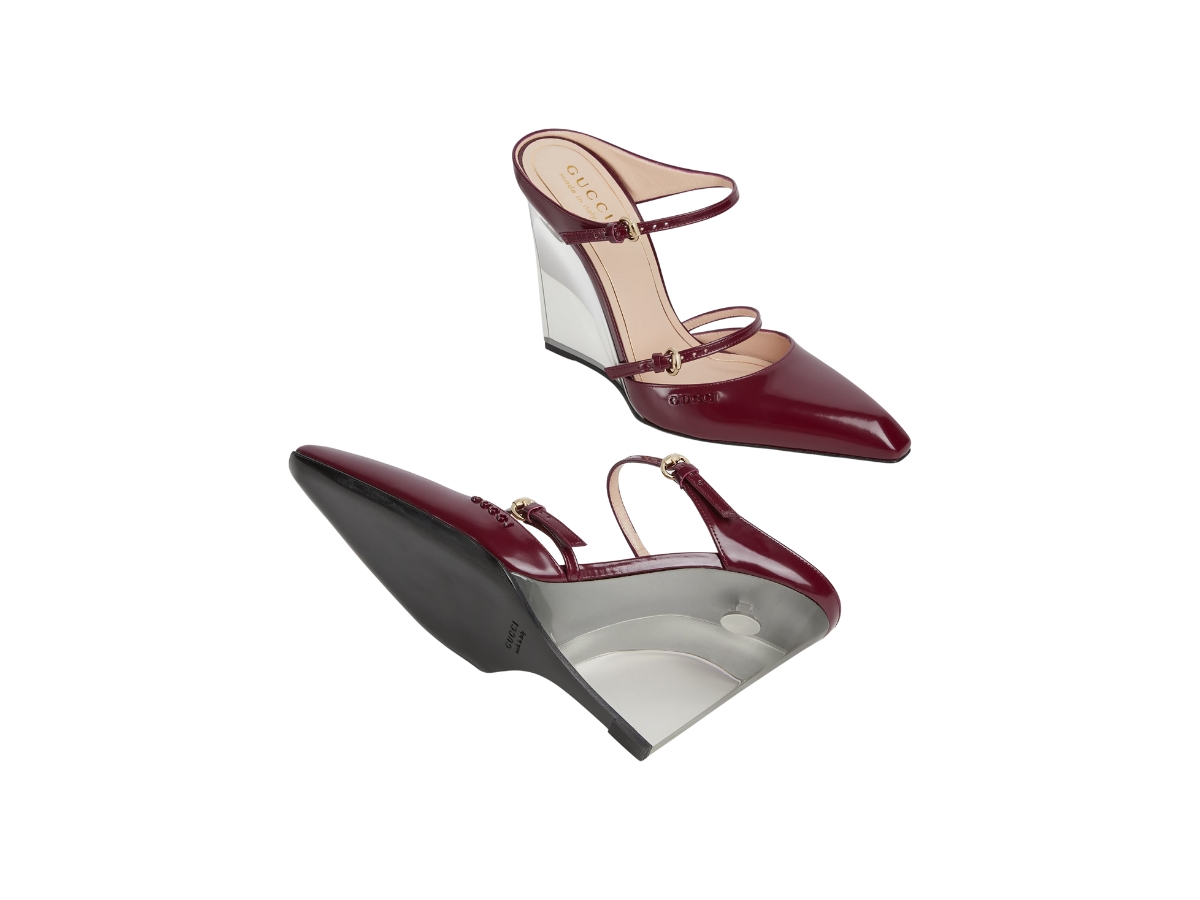 Gucci ヒール 赤 Wedge Leather Mule グッチ Gucci ヒール 赤 Wedge Leather Mule グッチ Wedge leather mule