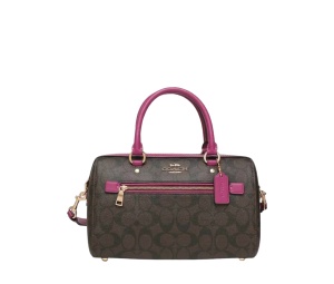 Buy Coach Rowan Satchel In Signature Canvas Brown Dark Magenta at Sasom – Authentic and Ready to Ship