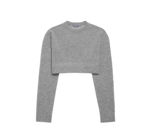 Buy Balenciaga Cropped Crewneck Heather Grey (W) at Sasom – Authentic and Ready to Ship