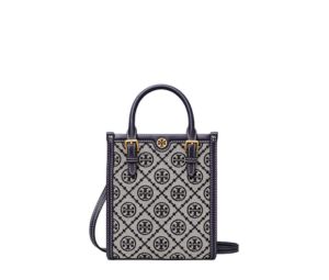 Buy Tory Burch T Monogram Jacquard Mini Tote In Woven Jacquard With Magnetic Snap Closure Navy at Sasom – Authentic and Ready to Ship