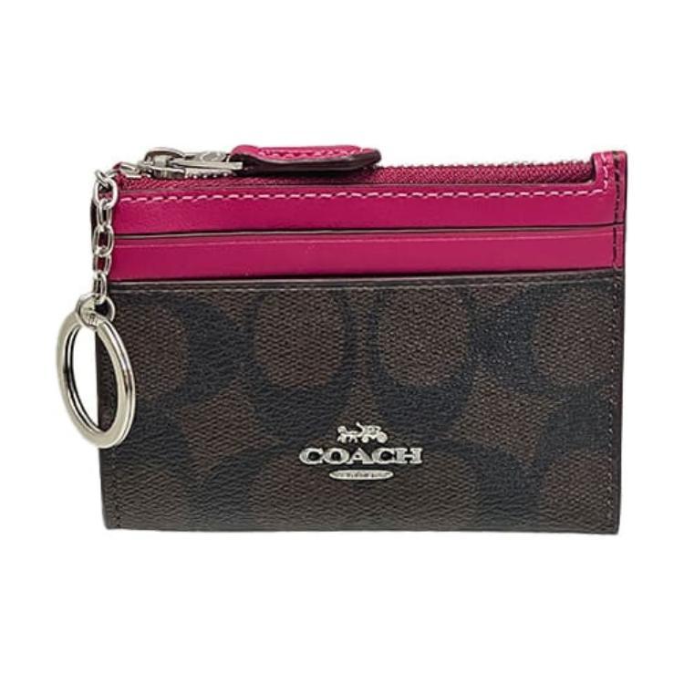 https://d2cva83hdk3bwc.cloudfront.net/88208-SVWGF-coach-mini-id-skinny-coated-canvas-with-smooth-leather-document-wallet-card-holder-mini-women-s-brown-bright-purple-1.jpg