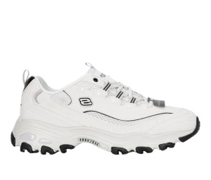 Buy Skechers D'LITES White Black at Sasom – Authentic and Ready to Ship