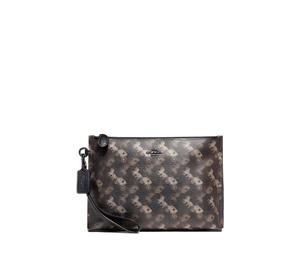 Buy Coach Charlie Canvas Clutch Medium Size Men's Coffee at Sasom – Authentic and Ready to Ship