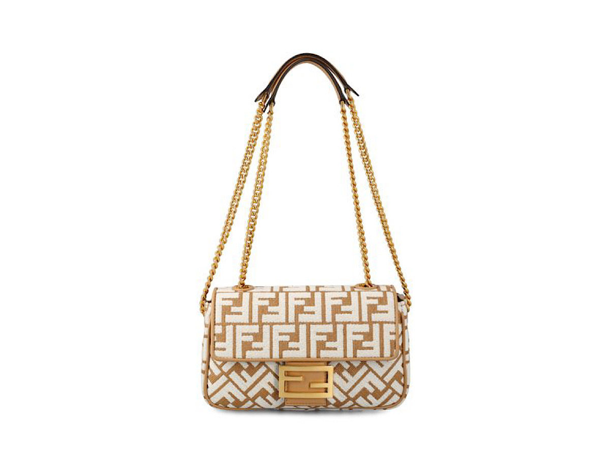 Fendi on sale raffia baguette