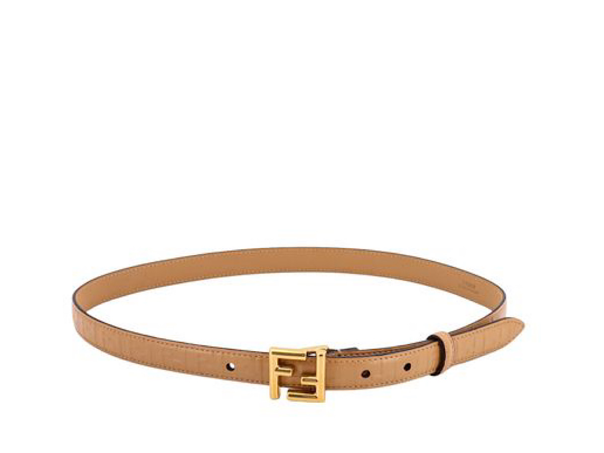 FENDI☆24FW FFロゴ クラシック ベルト BROWN Buy Fendi Leather Ff Logo Beltbrown Calf Leather | SASOM