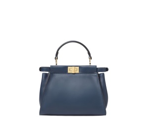 Buy Fendi Peekaboo Navy Blue Leather Bag at Sasom – Authentic and Ready to Ship