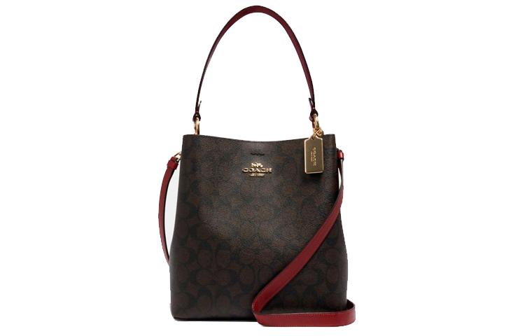 https://d2cva83hdk3bwc.cloudfront.net/91512-IMRVQ-coach-town-canvas-with-leather-bucket-bag-portable-crossbody-bag-shoulder-bag-medium-size-women-s-red-dark-brown-1.jpg