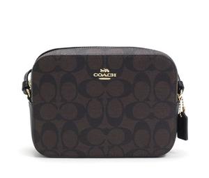 Buy Coach Camera Coated Canvas With Leather Small Square Camera Bag Crossbody Bag Shoulder Bag Women's Dark Brown at Sasom – Authentic and Ready to Ship