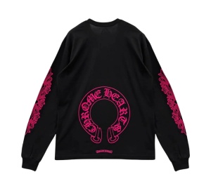 Buy Chrome Hearts Horseshoe Logo Long sleeve Pocket Tee Pink at Sasom – Authentic and Ready to Ship