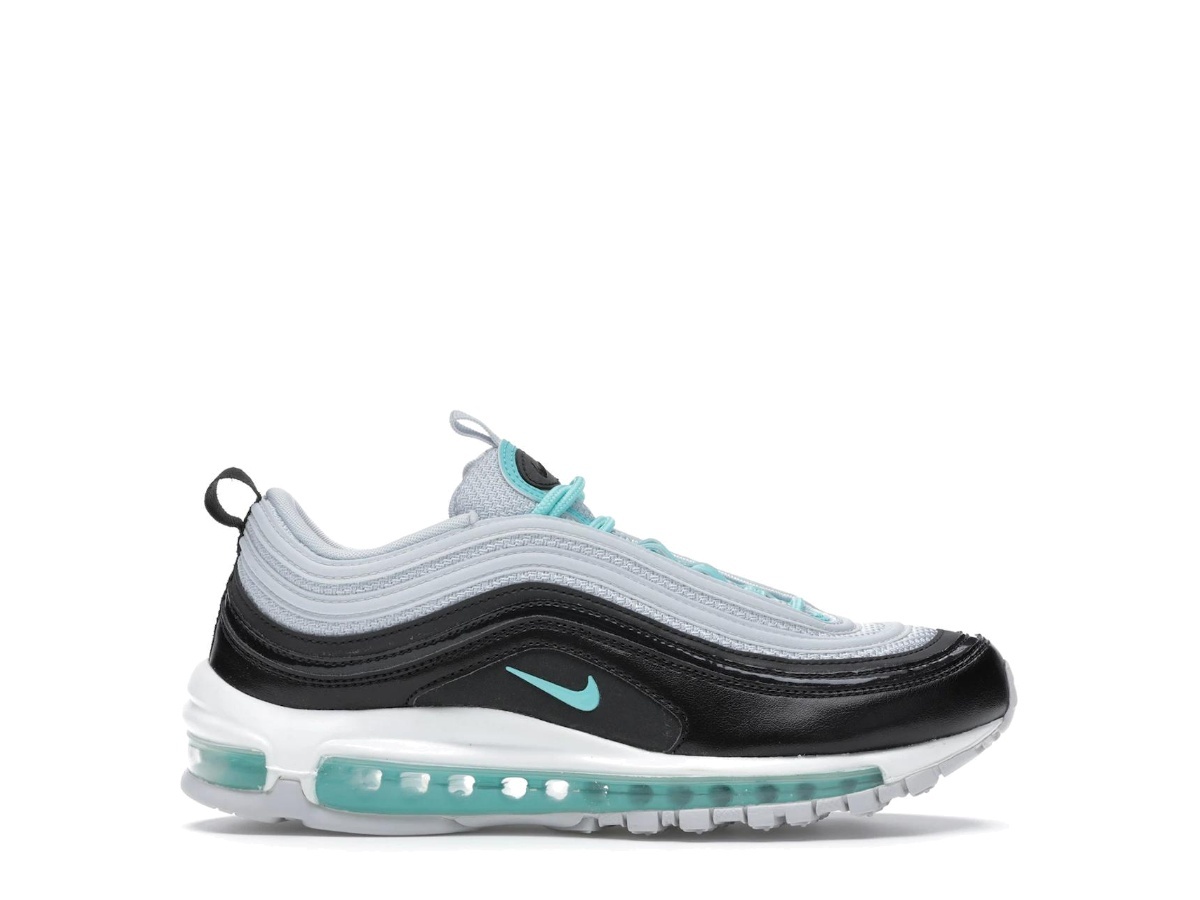 nike air max 97 platinum black aurora green