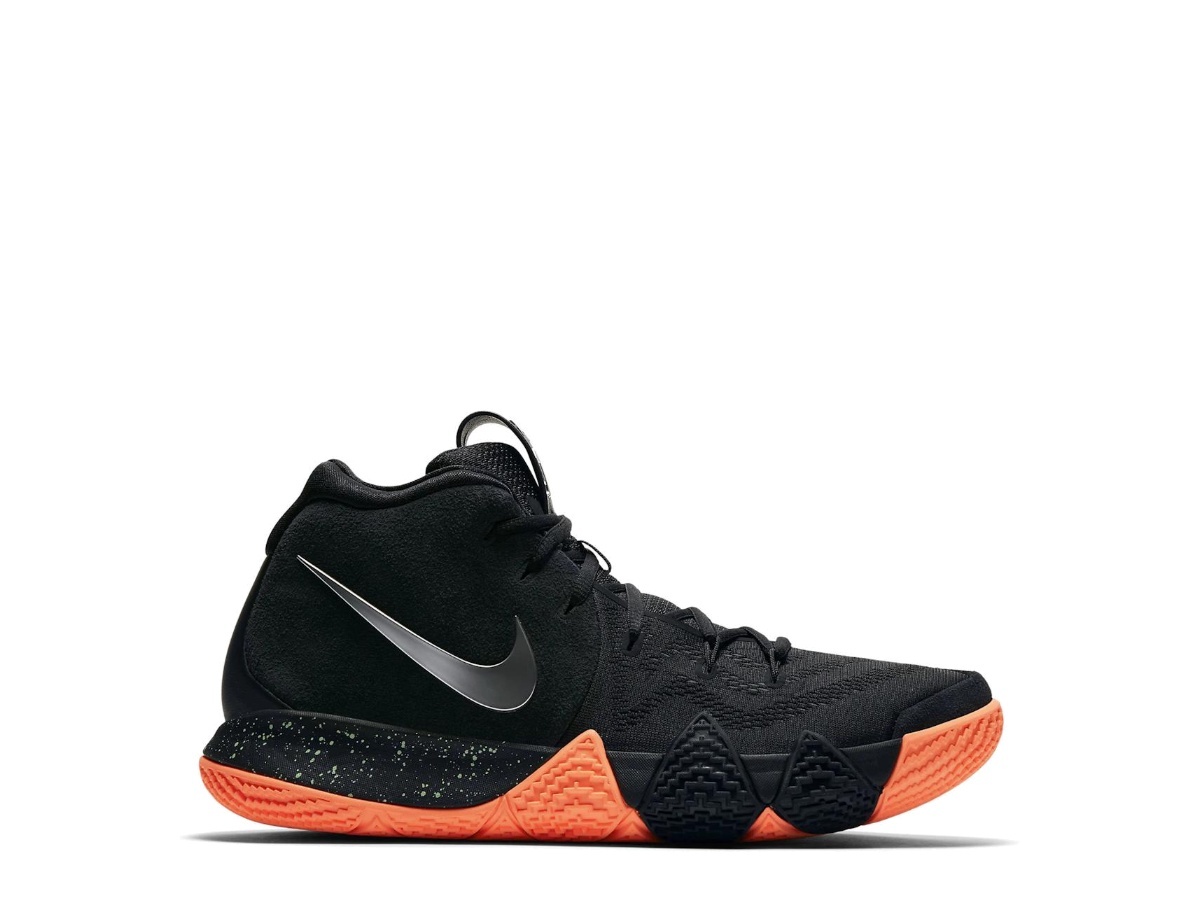 kyrie 4 black and silver
