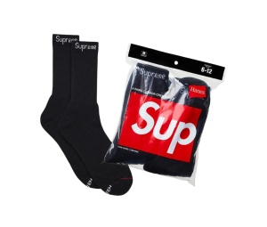 Buy Supreme x Hanes Crew Socks (4 Pack) Black at Sasom – Authentic and Ready to Ship
