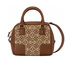Buy LOEWE Amazona Jacquard Fabric With Cow Leather Shoulder Bag Crossbody Bag Handbag Mini Women's Brown at Sasom – Authentic and Ready to Ship