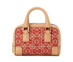 Buy Loewe Amazona Jacquard Fabric With Calfskin Shoulder Bag Crossbody Bag Handbags Regular Women's Red/Desert Brown at Sasom – Authentic and Ready to Ship