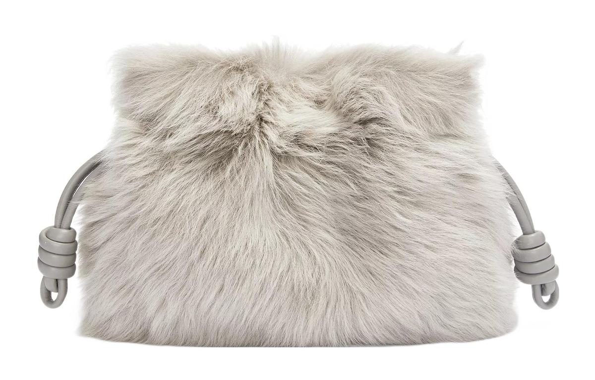 https://d2cva83hdk3bwc.cloudfront.net/A411FC1X77-1120-loewe-flamenco-sheared-wool-portable-one-shoulder-crossbody-clutches-women-s-gray-1.jpg