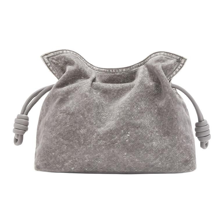 https://d2cva83hdk3bwc.cloudfront.net/A411FC1XBG-1120-loewe-flamenco-flocked-denim-one-shoulder-crossbody-clutches-women-s-gray-1.jpg