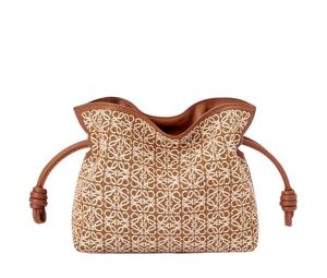 Buy Loewe Mini Flamenco Clutch In Anagram Jacquard And Calfskin Tan/Pecan at Sasom – Authentic and Ready to Ship