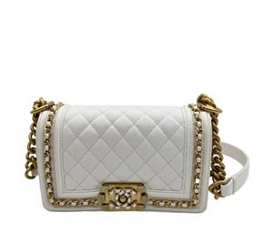 Buy Chanel LEBOY Cow Leather Mouth Cover Bag Crossbody Bag Shoulder Bag Women's White at Sasom – Authentic and Ready to Ship