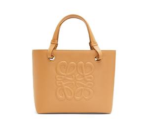 トートバッグ LOEWE Small Anagram Tote Bag in Jacquard and Calfskin Loewe Small Anagram Jacquard Canvas and Leather Tote Bag