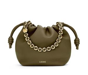 Buy Loewe Flamenco Nappa Sheep Leather One Shoulder Crossbody Clutches Mini Women's Dark Khaki Green at Sasom – Authentic and Ready to Ship