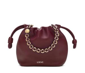 Buy Loewe Flamenco Nappa Sheep Leather One Shoulder Crossbody Clutches Mini Women's Deep Burgundy Red at Sasom – Authentic and Ready to Ship