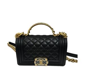 Buy Chanel LEBOY Shiny Calfskin Lipstick Bag Handbag Shoulder Bag Crossbody Bag Women's Black at Sasom – Authentic and Ready to Ship