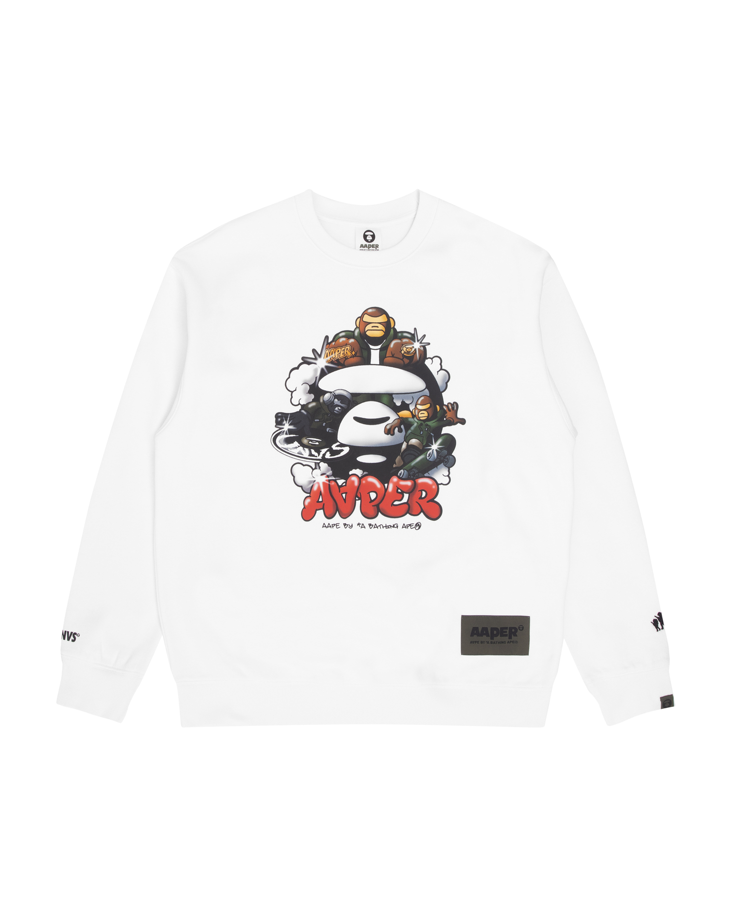SASOM | apparel Aape Sweat Shirt White Check the latest price now!