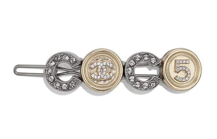 Chanel Hair clips 1 Gold and 1 Silver Chanel Hair clip Barrette Coco mark combi Gold Silver logo  main image 2