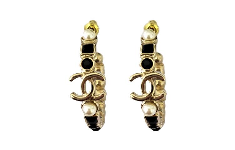 Chanel Earrings Women's Gold