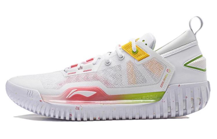 LiNing Anti Low Cushioned Wear Resistant Lightweight Low Top Basketball  Shoes Unisex White Red Yellow