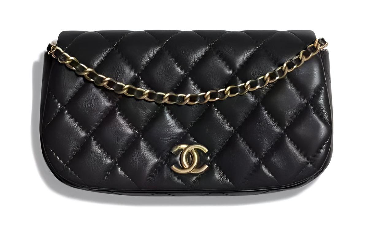 https://d2cva83hdk3bwc.cloudfront.net/AP3062-B09254-94305-chanel-22k-autumn-and-winter-sheepskin-flap-bag-cell-phone-pouch-women-s-black-1.jpg