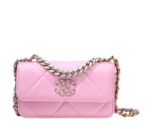 Buy Chanel 19Bag Shiny Lambskin Shoulder Bag Crossbody Bag Women's Pink at Sasom – Authentic and Ready to Ship