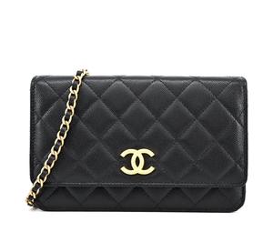 Buy Chanel WOC Calfskin Shoulder Bag, Crossbody Bag Women's Black at Sasom – Authentic and Ready to Ship