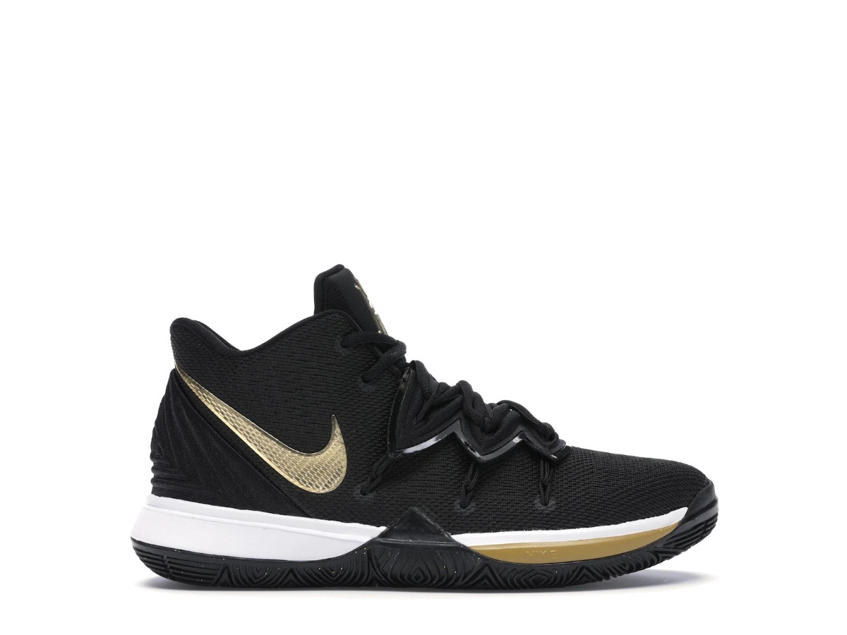 kyrie 5 black metallic gold