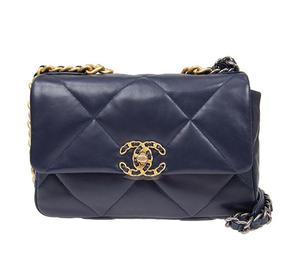 Buy Chanel 19Bag Lambskin Mouth Cover Bag Crossbody Bag Women's Navy Blue at Sasom – Authentic and Ready to Ship