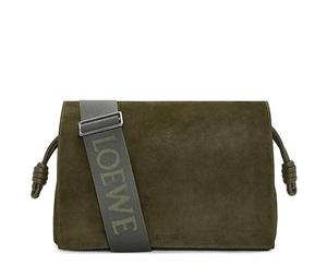 Buy Loewe Flamenco Suede Cow Leather Shoulder Bag Crossbody Bag Men's Olive at Sasom – Authentic and Ready to Ship