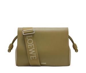 Buy Loewe Flamenco Calfskin Shoulder Bag Crossbody Bag Unisex Dark Khaki Green at Sasom – Authentic and Ready to Ship