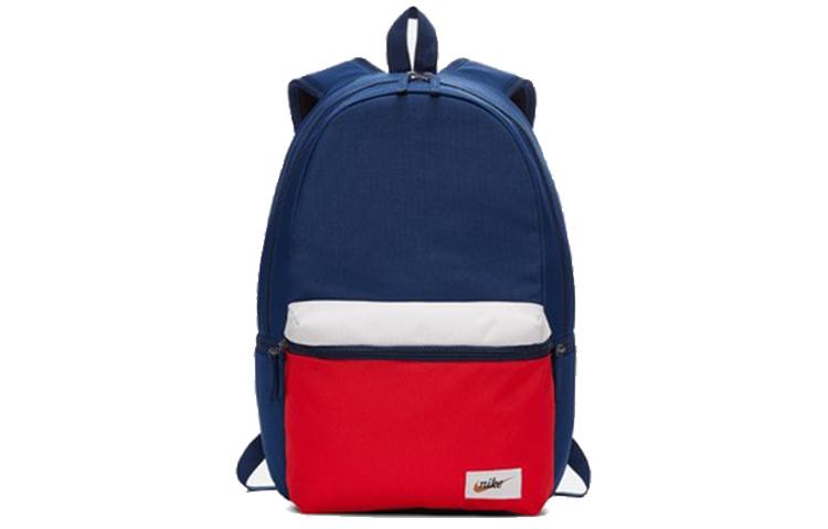 Nike Heritage Polyester Backpack Regular Unisex Space Blue/University  Red/Wheat Yellow