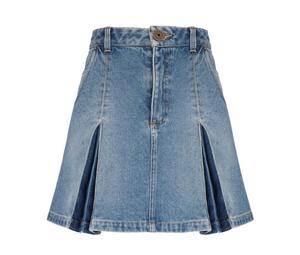 Buy BALMAIN Pleated Denim Skirt 'Blue' at Sasom – Authentic and Ready to Ship