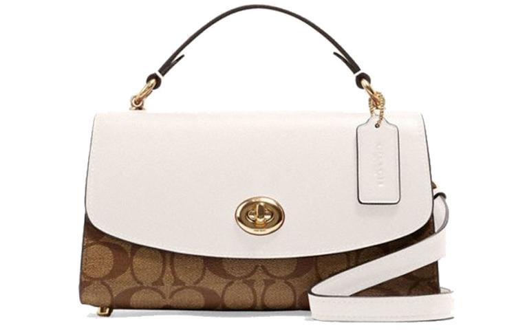https://d2cva83hdk3bwc.cloudfront.net/C1439-IMDJ8-coach-tilly-leather-handbag-shoulder-bag-crossbody-bag-small-size-women-s-white-dark-brown-1.jpg