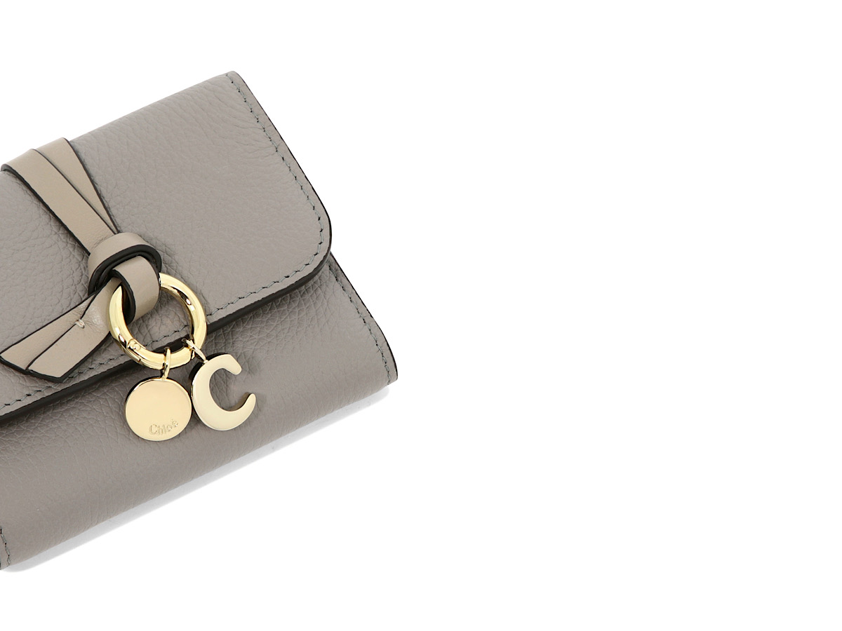 Chloé Chlo Alphabet Walletgrey Pelle Di Vitello - view 4