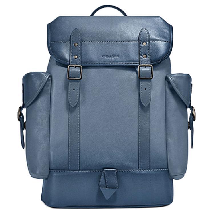 SASOM | bags Coach Hitch Calfskin Backpack Large Size Men's Gray Blue Check  the latest price now!