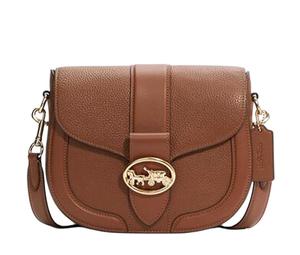 Buy Coach Georgie Leather Saddle Bag Shoulder Bag Crossbody Bag Wine God Bag Small Size Women's Caramel Brown at Sasom – Authentic and Ready to Ship