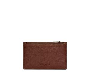Buy Coach Refined Pebbled Leather Card Holder Mini Men's Brown at Sasom – Authentic and Ready to Ship