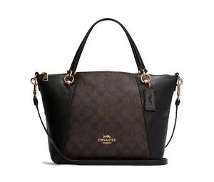 Buy Coach Kacey Canvas Leather Dumpling Bag Handbag Shoulder Bag Crossbody Bag Small Size Women's Dark Brown & Black at Sasom – Authentic and Ready to Ship